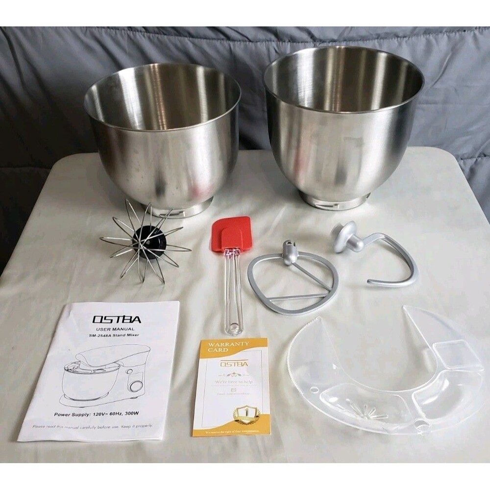 Ostba Black Stand Mixer 8 Piece Fresh Out Box Used Once Still Have Original Box. - Picture 2 of 9